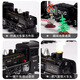 
LNGA LANDGRE children's retro steam metal train model simulation high-speed rail long electric train model track toy set small train-1 car 2 carriages charging version