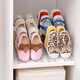 Rack de chaussures pour bébé armoire à chaussures transparente Boîte de rangement de chaussures pour enfants Porte de maison Small Storage Artefact espace Économie de rangement Salle [1 Pack / Integrated] Rack à chaussures à 4 grilles DF-1477