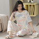 Pang Donglai DL Pajamas de verano Los pantalones delgados de algodón puro de algodón corto de algodón corto estudiante de estilo coreano lindo Spring y otoño suelto para el hogar Y9712 L (recomendado 95-115Jin [Jin iguala 0.5 kg])