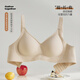 Odifen women's underwear women's markless gathering and collecting breasts without sagging comfort without steel rings, beautiful back bra, skin color + champagne L (100-120Jin[Jin equals 0.5 kg])