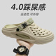 
Maoli men's sandals for summer new style wear-resistant wear-resistant toe-head-popping shoes, anti-slip thick-soled stool-skinned beach slippers Main picture color 42 -43 (inner length 265mm) positive size