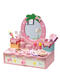 Wooden simulated children's dressing table house toy makeup table 3-4-5th birthday gift girl accessories box Makeup + hairdressing table