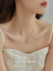 Chi Li Youbei's hand-made girl's love pendant necklace is a light luxury niche 18k gold-plated clavicle necklace Japanese and Korean style picture necklace