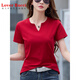 
LOVER RUCCIV neck T-shirt for women short-sleeved 2025 summer new solid color pure cotton loose large size half-sleeved shoulder fashionable top T-shirt 6623 Linglong purple (button) S Suggested 80-95Jin [Jin equals 0.5 kg]