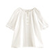 InMAN French embroidered short-sleeved white shirt 2025 summer high-end temperament fashionable and versatile loose thin shirt Yunduobai L