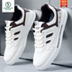 Woodpecker 2025 summer new shoes for men's white shoes Korean style shoes versatile anti-odor casual men's shoes sports breathable board shoes Songke-9910 white flagship model 40