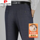 皮尔卡丹（pierre cardin）高端羊毛厚款西裤秋冬中老年男士商务休闲爸爸装高腰宽松直筒裤 9902藏蓝【高端羊毛】抗皱免烫 29 【2尺2腰围】