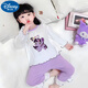 Disney (Disney) Kulomi Girls Pajamas para mangas largas de algodón delgado de primavera y otoño 2025 NUEVOS Niños El traje de aire acondicionado de niñas lindas Summer 3527# Azul Huevo 8 Altura recomendada 95-105 cm Tamaño promedio