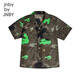 Jnby by JNBY Jiangnan Buyi baby H-shaped lapel short-sleeved shirt cotton printed poplin summer boy baby YP4210280 482/blue and gray combination random pattern 100 cm