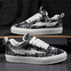 LIGHTNING X STORM Picasso paintings co-branded Xiaoxiang style casual lightning bread shoes couple canvas sports board shoes men and women D6227 dark cloud black 41