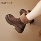 Daphne Martin boots women's winter retro thick-soled short boots lamb wool warm snow boots new cotton boots brown 38