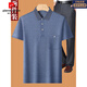 Pierre cardin ice silk men's suit summer dad summer suit middle-aged dad short-sleeved T-shirt middle-aged grandfather thin casual style burgundy M 17080-110Jin [Jin equals 0.5 kg]