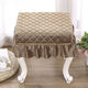 Customized thickened rectangular square stool cushion makeup stool cover dressing table stool cover piano stool cover stool cover chair cover Luoli velvet light coffee makeup stool cover 35*45cm square