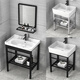 Rizhao Xiaohu Waschbecken bodengesteuertes Becken Waschbecken Sturm Edelstahl Wandmontiertes Waschlandkeramik Waschbeckenschale 4837e Stützbecken + Bewässerung