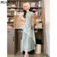 
Cotton New Chinese Cheongsam Spliced ​​Dress for Women in Summer 2025 New Small Smudge Temperament Slim-fitting Chinese Style Long Dress 6173 Picture Color [High Quality 58] XL 115-130Jin [Jin equals 0.5 kg]