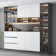 Yusenyi Sideboard mit Wand integrierter Wohnzimmer Weinschrank Lagerschrank moderne einfache Esszimmer Küche Lagerschrank Teeschrank Style 12240*40*220 Oberpackung Installation im Obergeschoss