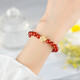 
Red agate bracelet wishful thinking pearl peace buckle retro style light luxury fashion transport bead bracelet jewelry C693 red agate fashion bracelet