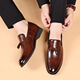 Cartelo Crocodile (Cartelo) Matte Suit Mate Shoule Men's Leather Shops Flat Groom's Bright Formal Wear Jóvenes Potaciones de boda casuales zapatos de boda de primavera y otoño 9923 Matte Black 39