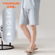 Yi ershuang [100% coton pur] pantalon de pyjama pour les shorts minces d'été pour hommes en vrac et décontracté peut être porté à l'extérieur pour le pantalon à domicile pour hommes