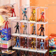 Sailotou blind box cabinet storage box Bruko Ultraman display box building block blind box transparent toy cabinet doll storage enlarged and thickened * white 12 pieces nano glue * 18