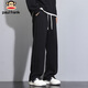 Paul Frank Casual Pants Men's Autumn Trendy Brand Loose Pants Men's Pants Straight Heavyweight Sweatpants Men's Sports Pants Black L