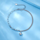 Luxury Beads PT950 Star Platinum Bracelet Fashionable Light Luxury Style for Your Girlfriend 3.59g