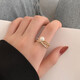 Internet celebrity ring female niche simple fashion personalized open index finger ring exquisite ring gold