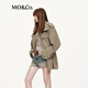 
MO/Co. Jacket 2025 Autumn New Product OVERSIZE Working Pocket Drawstring Waist Hunting Jacket MBE3COT011 Toffee Color M /165