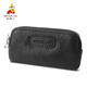 Scarecrow (MEXICAN) car key bag men's genuine leather mini bag multi-functional simple access card bag cowhide coin wallet black