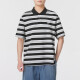 
Nike (NIKE) short-sleeved POLO shirt men's 2025 summer new striped sportswear casual lapel T-shirt half-sleeved top FN3897-010 black and white stripes S