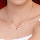 I Do 18K gold diamond ruby necklace Chinese Valentine's Day gift