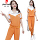 皮尔卡丹（pierre cardin）2025夏季新款显瘦短袖时尚休闲套装女小个子宽松跑步运动服两件套 (1389)白色 M (建议100斤内)