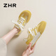 ZHR Desshu Shoes for Women Mesh Streshable Retro Fashion Sports Casual Shoes Cround Toe The Chouse обувь Ji16e желтый 37
