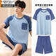 Modal Summer Cotton Kurzärmer Shorts Pyjamas Herren-Sommer-Jugendstudentanzug Anzug Dünne koreanische Cartoon Herrenhauskleidung H9928 L (Empfohlen 100-120 Jin [Jin gleich 0,5 kg])