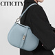 CITICITY包包女包轻奢侈品牌高档单肩腋下包2025新款牛皮通勤马鞍包礼物女 大象灰