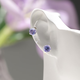 GEM STONE KING 1.25 carat 5mm tanzanite earrings 925 silver colored gemstone earrings for women exquisite classic earrings for women