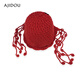 AJIDOU Hat Warm Red Woolen Hat Women's Fashion Casual Hat New Year's Eve Gift Red One Size