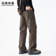 Mark Huafei Casual Pants Men's 2025 Autumn and Winter Work Wear Wide Leg Pants American Trendy Straight Long Pants Earth Color L