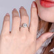 Pt950 Platinum Moissanite One Carat Diamond Ring Psychic Proposal Ring Adjustable Valentine's Day Gift Psychic One Carat/D Color/VVS/GRA Certificate - Light Luxury Model Closed Mouth (16)