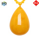 Yuyue chicken fat yellow beeswax water drop pendant necklace for men and women, second generation amber beeswax old wax sweater chain pendant, size about 58*36*22, about 38 grams