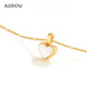 AJIDOU Ajidou necklace niche popular double-sided love pendant thin chain light luxury high-end workplace versatile birthday gift