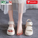 CARTELO thick-soled sandals for women 2025 new summer outer wear with skirt French outdoor casual Roman sports sandals for women trendy off-white 37