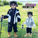 G.DUCKKIDS Little Yellow Duck Children's Clothing Boys Jacket Three-in-One Spring and Autumn Children's Jacket Boys Three-Proof Hooded Jacket Top Black Jacket 100 Recommended 90-100cm3-4 years old