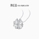 Chao Acer Love Four-leaf Clover Platinum Diamond Necklace for Women PT950 A Two-Wear Chain Neck Jewelry Gift for Women, Chain Length Approximately 45cm