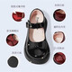 Girls' shoes summer 2025 new little girl princess shoes soft sole student shoes baby girl red small leather shoes black (shining iris black) glossy bow size 28 inner length 17.4cm suitable for feet 16.9cm long