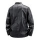 Playboy (PLAYBOY) high-end Haining leather jacket men's stand-up collar plus velvet thickening slim casual trendy handsome leather jacket motorcycle jacket black without velvet BJ6618 2XL