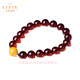Layun Feiyin Blood Amber Bracelet Wine Red Women's Single Circle Chicken Oil Yellow Old Beeswax with Beads No Baking Worry-Free 10mm Blood Amber