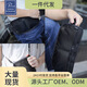 POTRAVEL.DESIGN旅行护照包多功能RFID防盗刷斜挎证件卡包护照收纳包旅行腰包卡包 藏青M
