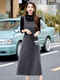 
TJQ ​​luxury high-end brand knitted dress for women 2025 autumn new style temperament waist-hugging mid-length suspender skirt gray M [Suggested 105Jin [Jin equals 0.5 kg]]