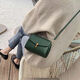 Anysmic international first-line brand 2025 new hot fashion niche one-shoulder crossbody bag retro high-end commuting small square bag dark green
